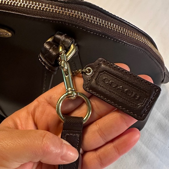 Coach Dark Brown Dome Satchel with Gold Hardware - Picture 8 of 16